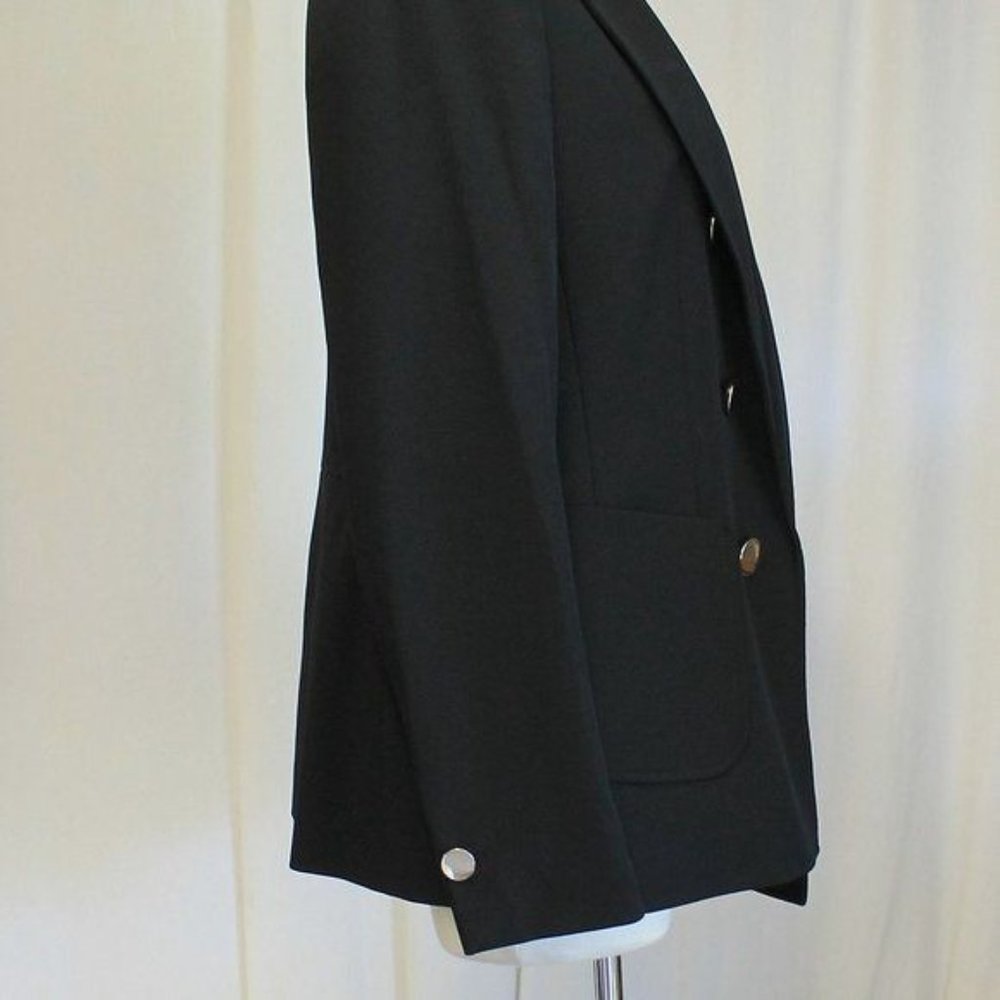 Anne Klein Faux Double Breasted Blazer Open Front, Size 0 - Picture 5 of 7